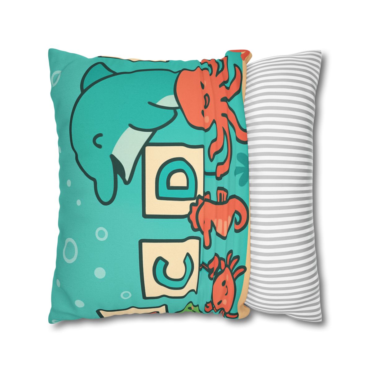Coral Reef Alphabet Parade custom pillow cases