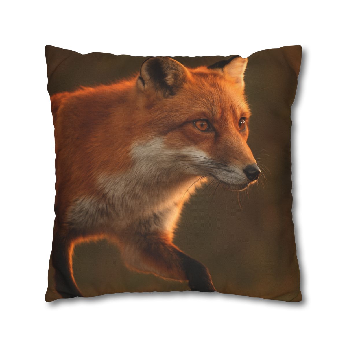 Crimson Whisper Red Fox personalized pillow covers
