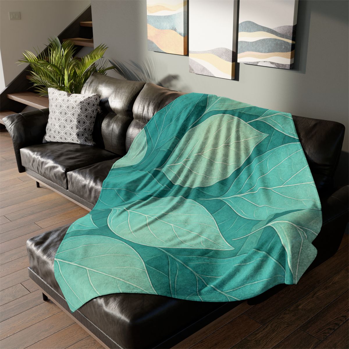 Leaf Vein Prism Weave stylish throw blankets