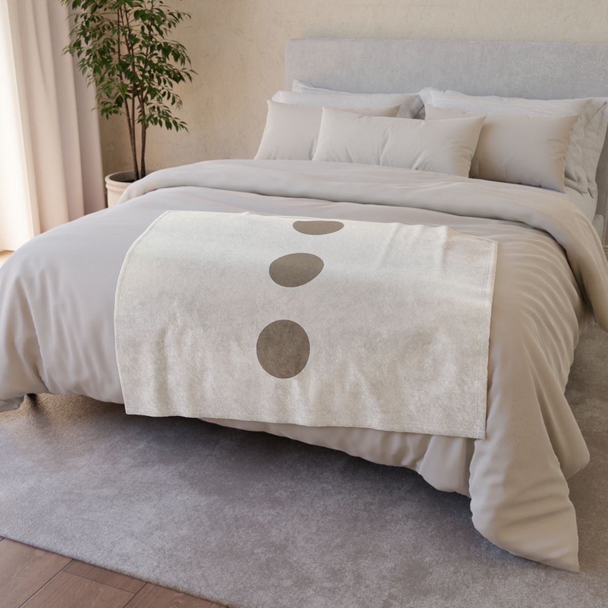 Offset Circle Ladder soft fleece blankets