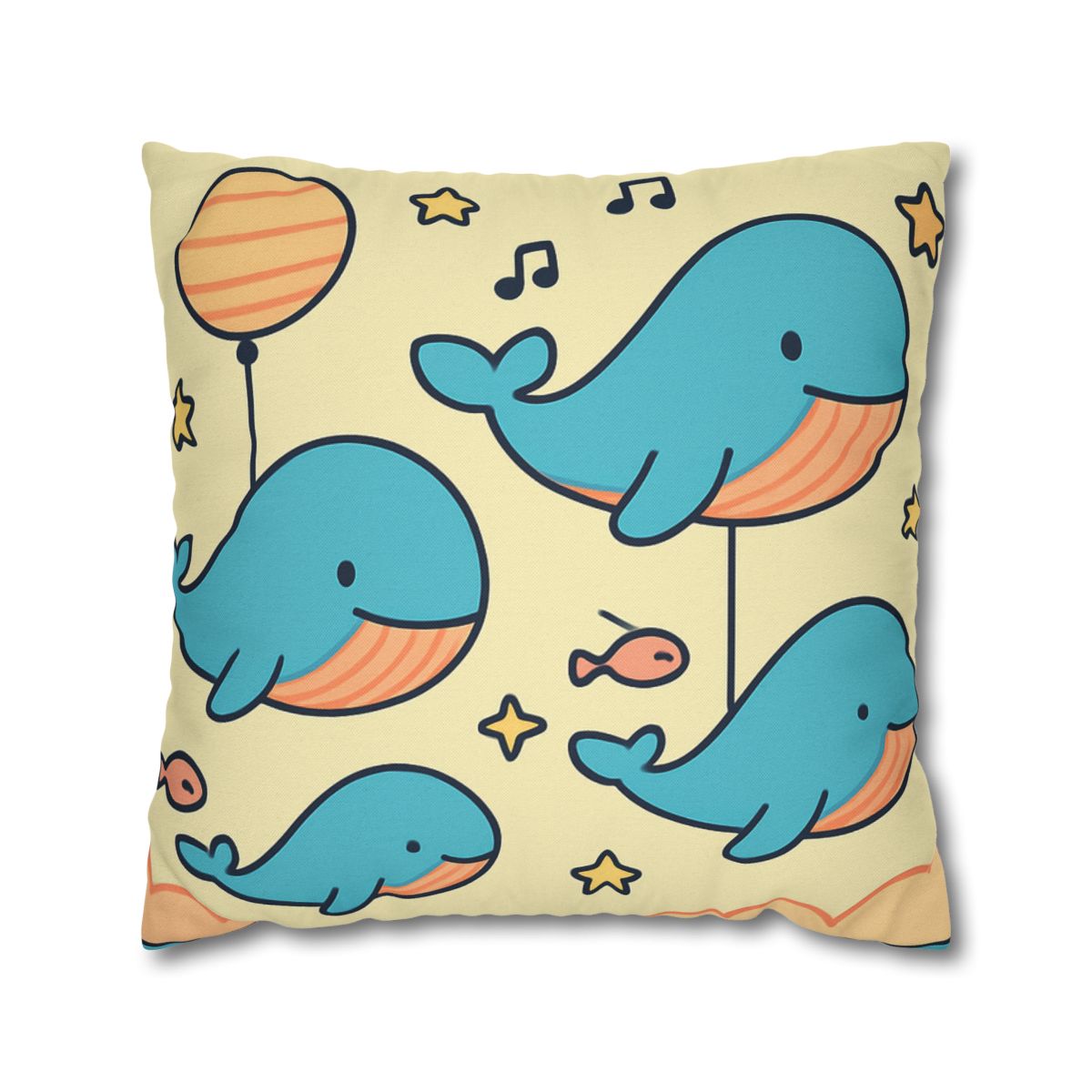 Cosmic Whale Parade personalized pillow covers