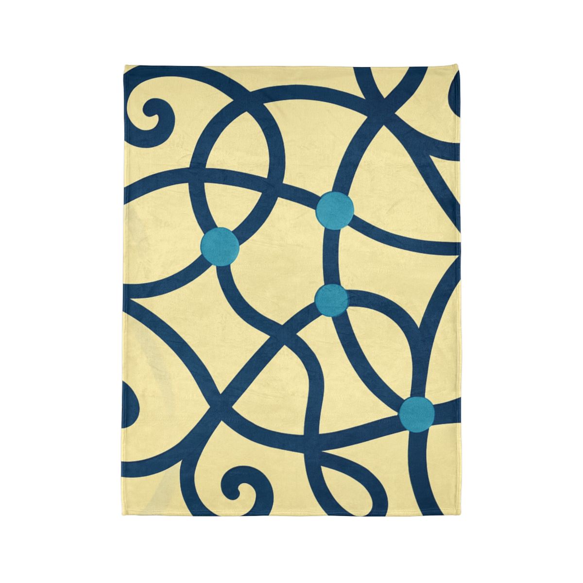 Tendril Ribbon Network designer printed blankets