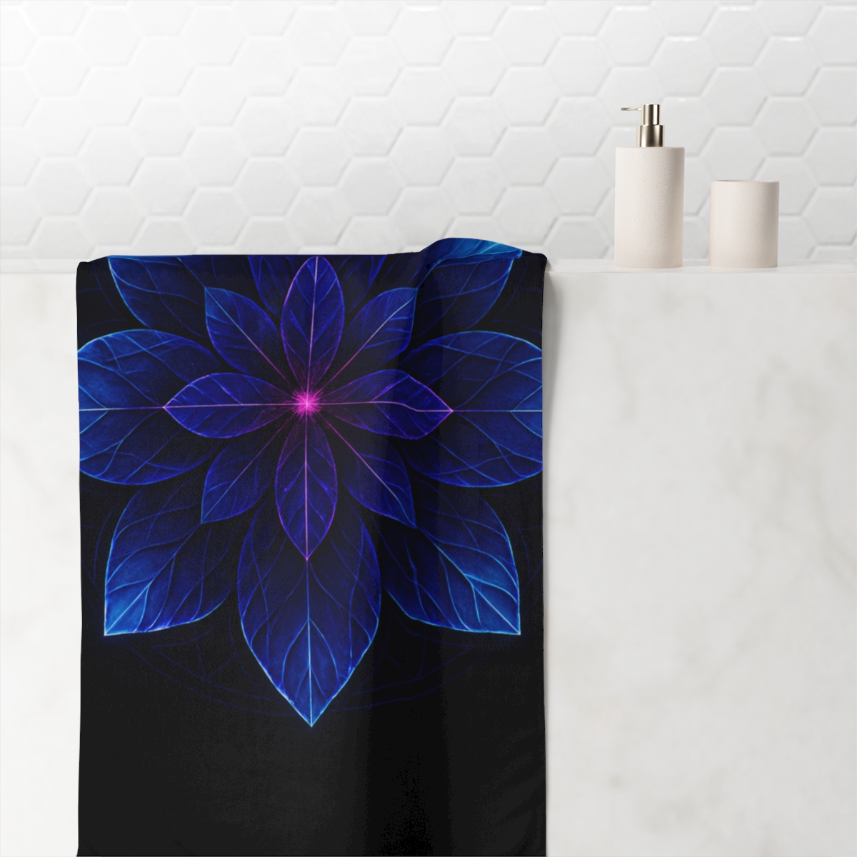 Petal Prism Mandala soft cotton towels