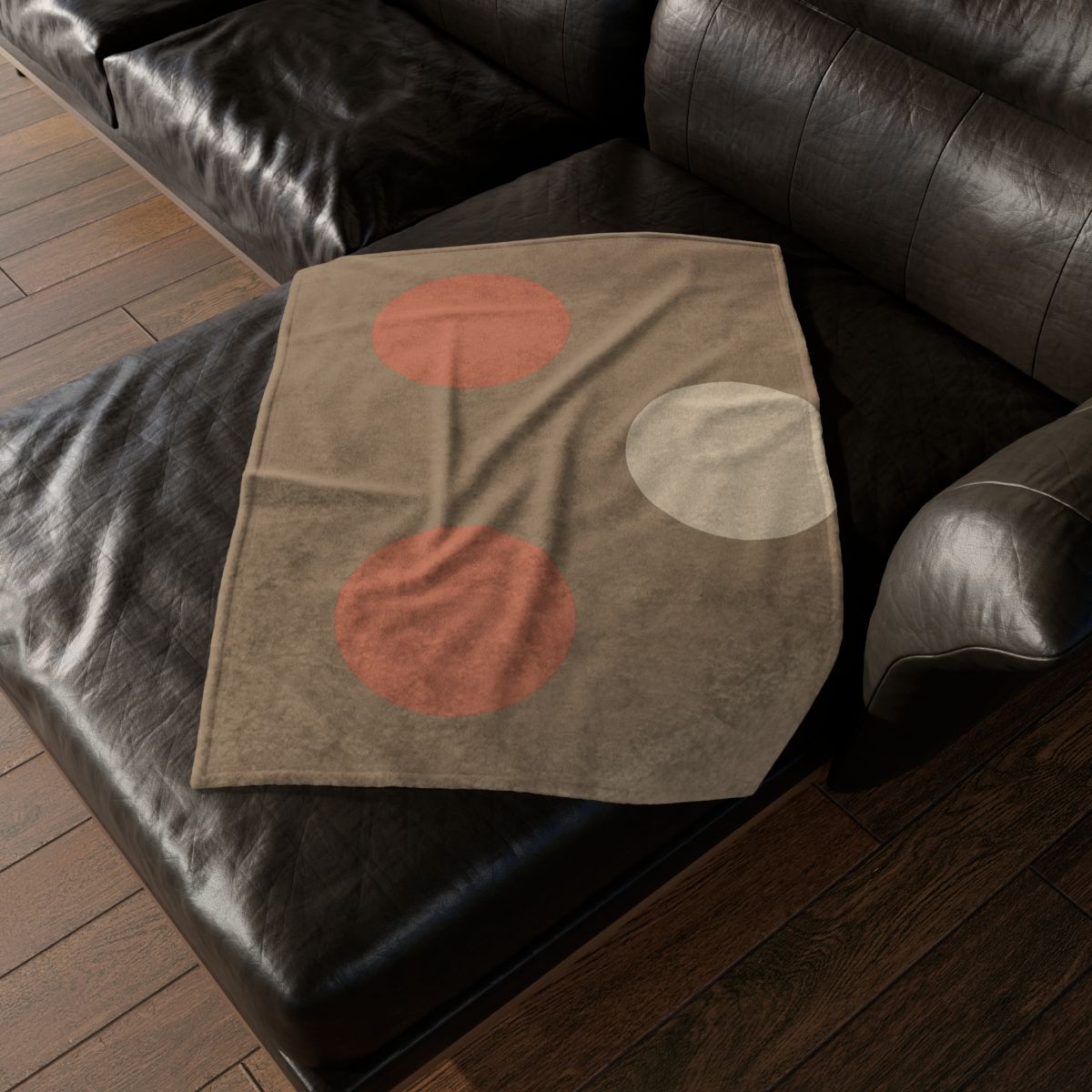 Triad Of Quiet Circles decorative home blankets