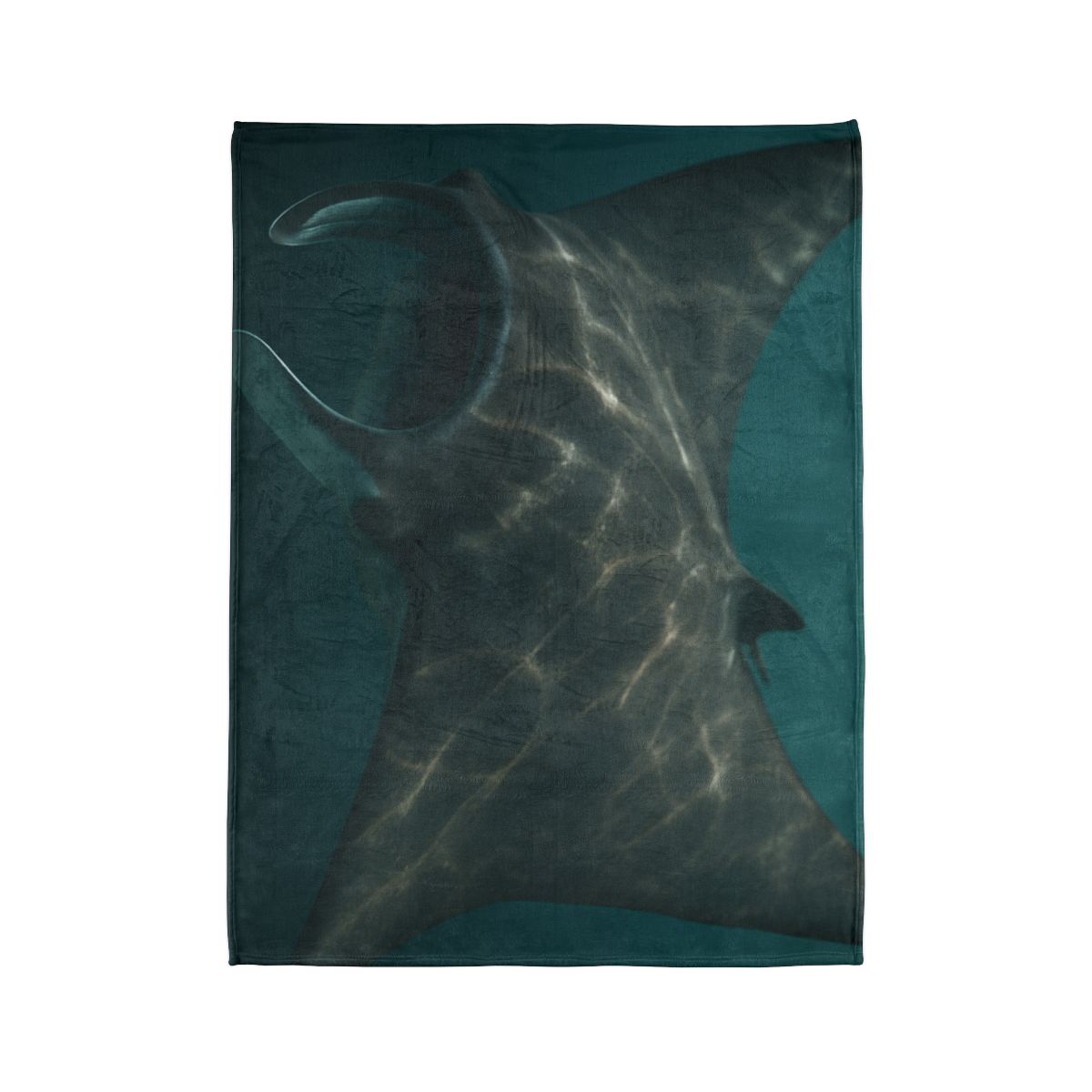Moonlit Drift Giant Manta Ray stylish throw blankets