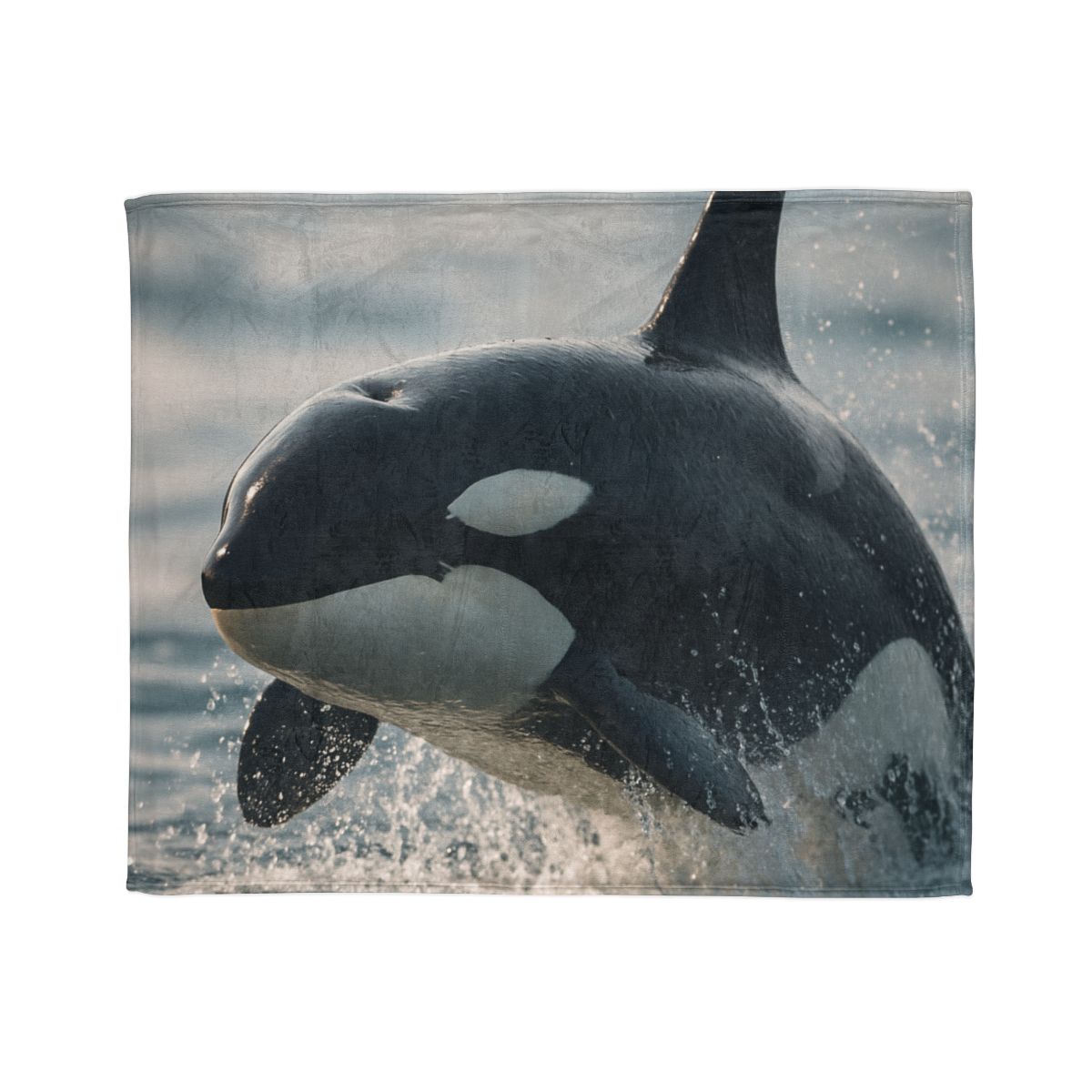 Tidal Monarch Orca personalized cozy blankets