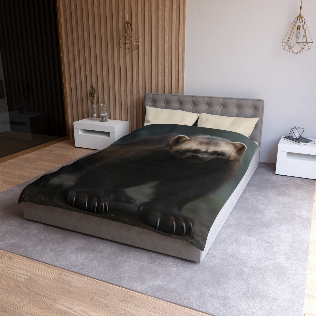 Velvet Shadow Wolverine designer printed duvets
