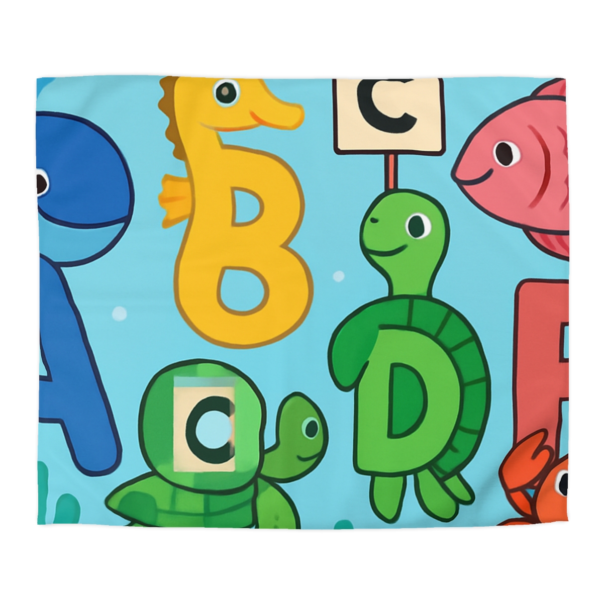 Coral Reef Alphabet Parade custom duvets