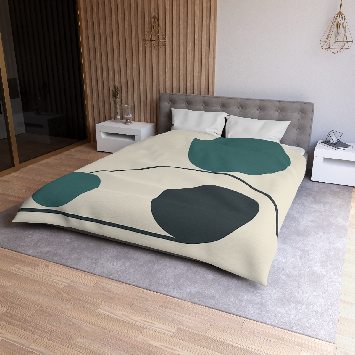 Offset Trio With Subtle Arc soft comforter duvets