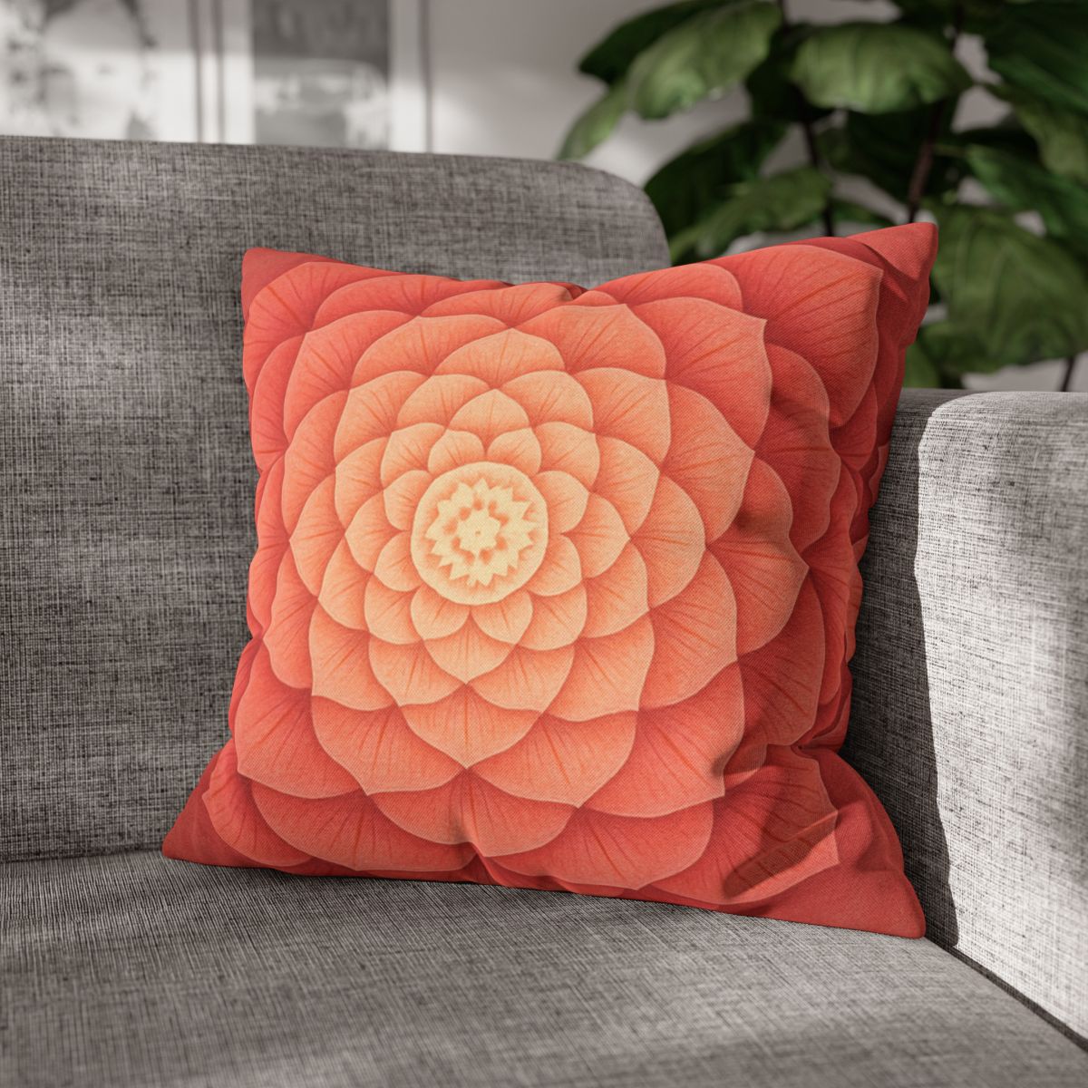 Petal Spiral Mandala personalized pillow covers