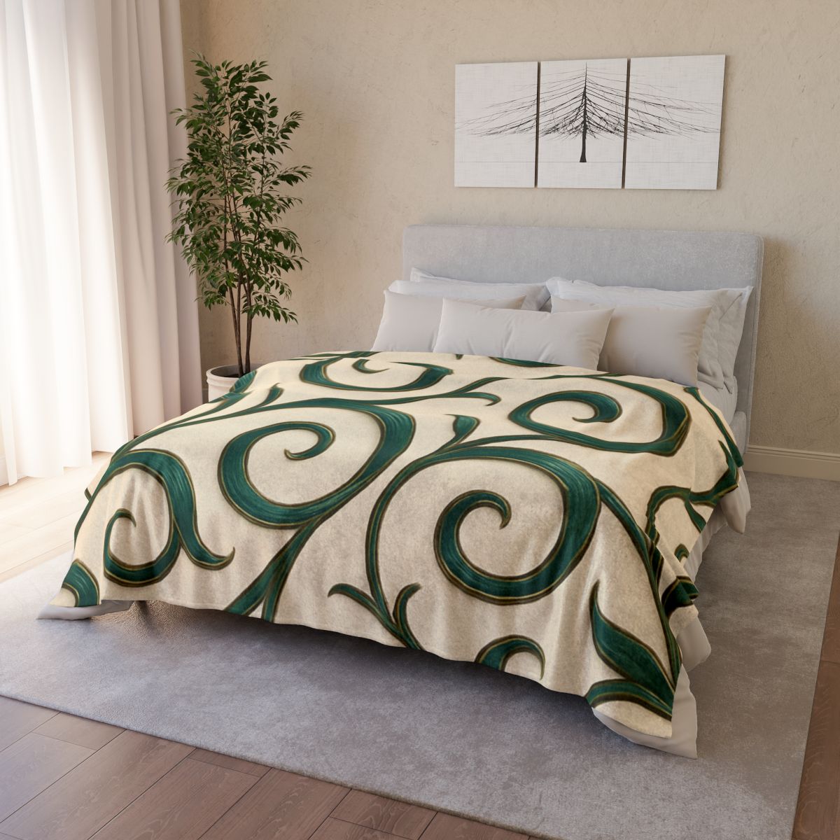 Vine Curl Ribbon Matrix decorative home blankets