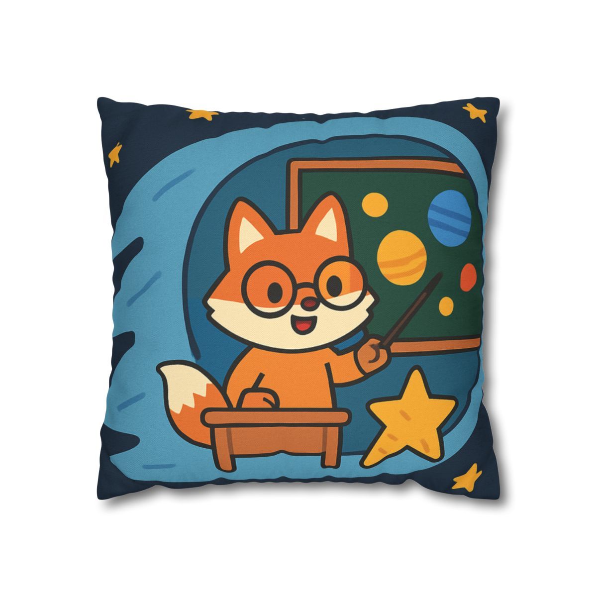 Comet Classroom With The Curious Fox custom pillow cases