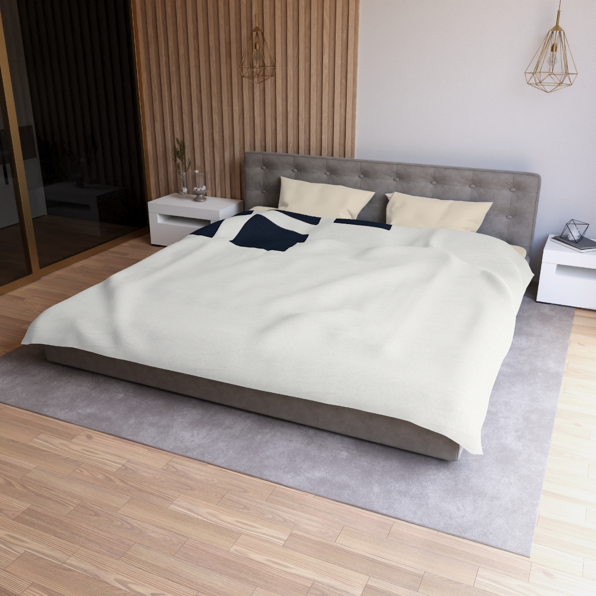 Corner Grid With Missing Star soft comforter duvets