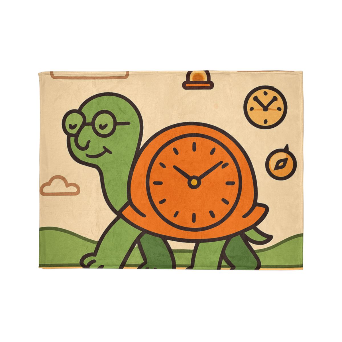 Time Turtle Journey soft fleece blankets
