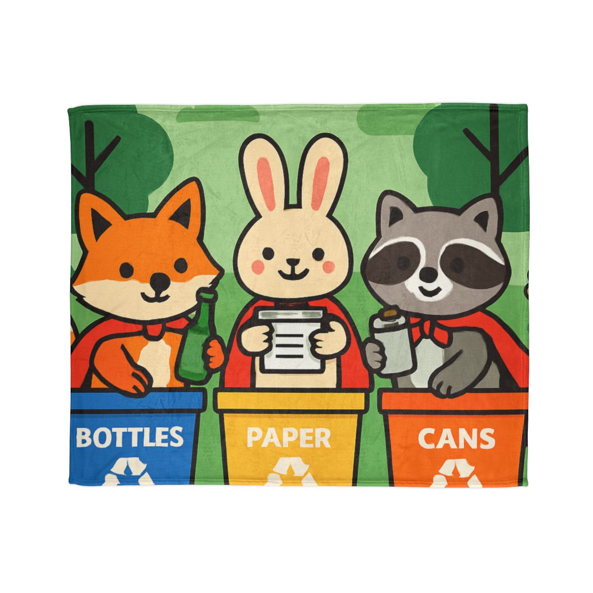 Forest Recycle Rangers stylish throw blankets
