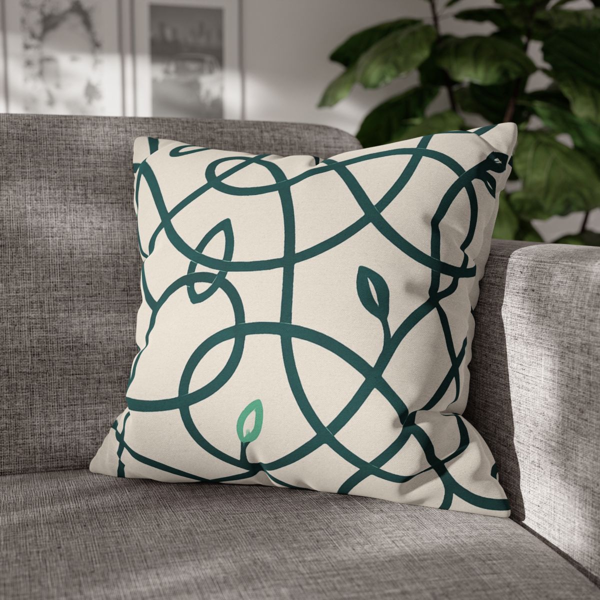 Vine Circuit Interlace personalized pillow covers