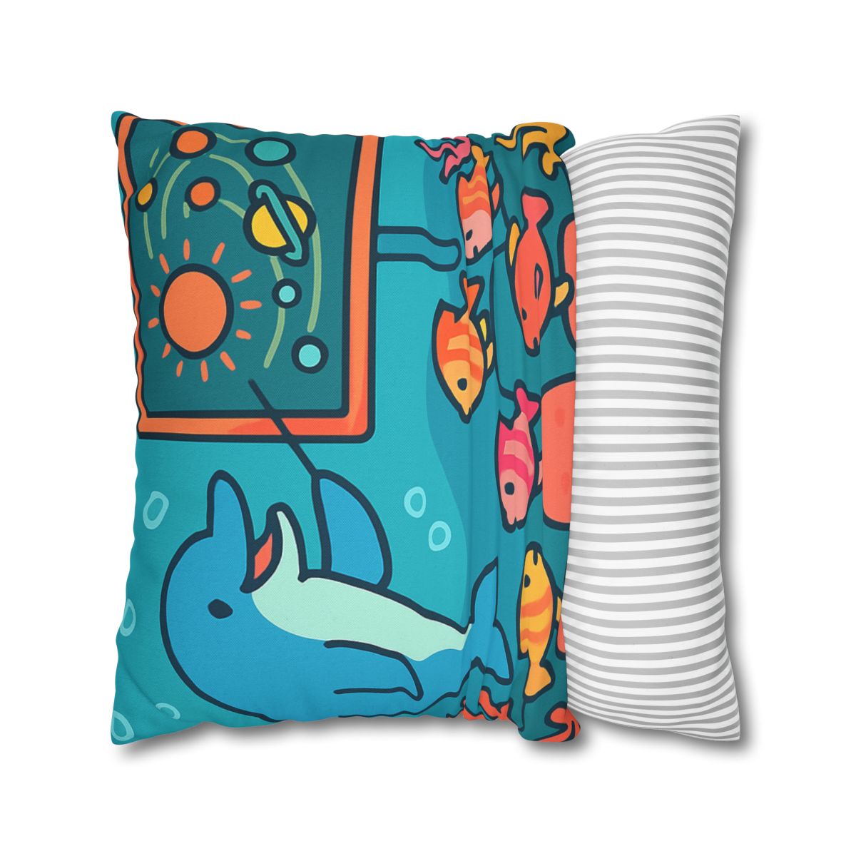 Cosmic Coral Reef Classroom personalized pillow covers