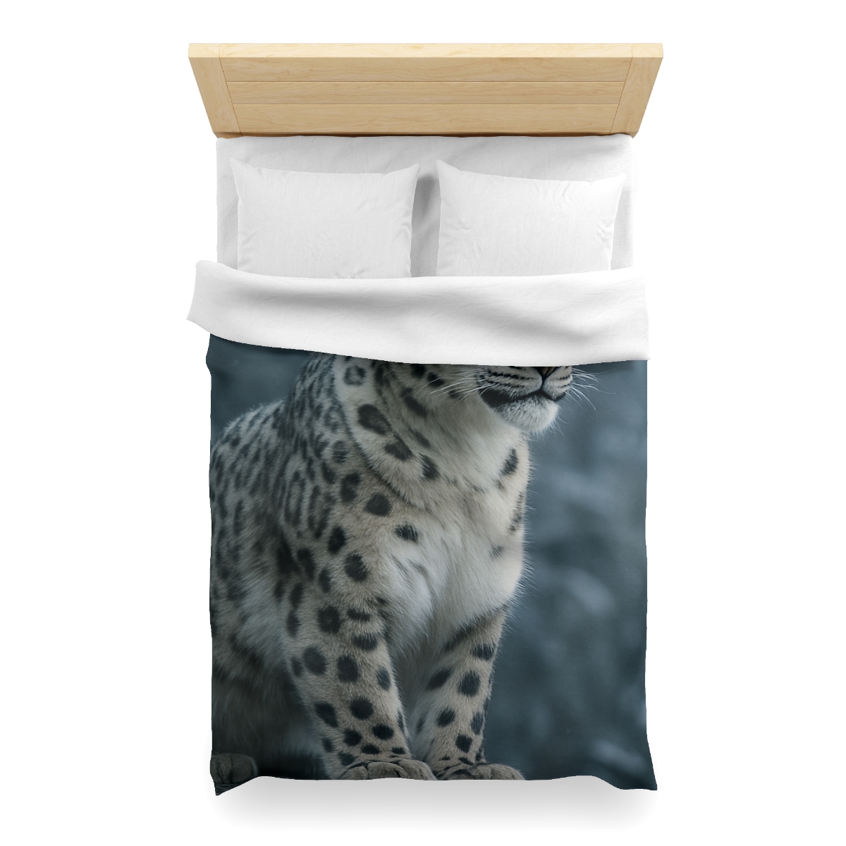 Crest Of Silence Snow Leopard custom duvets