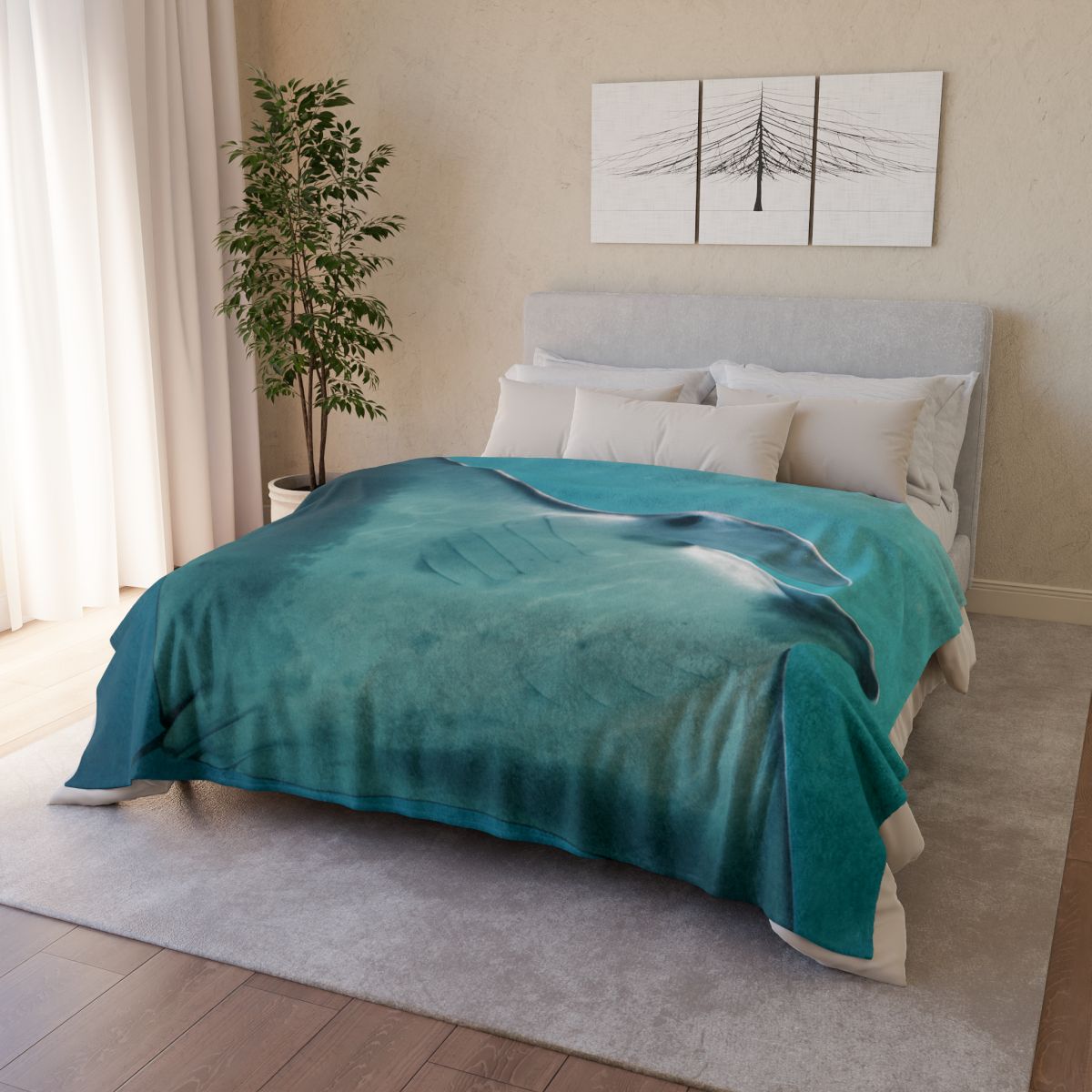 Silent Glide Manta Ray decorative home blankets
