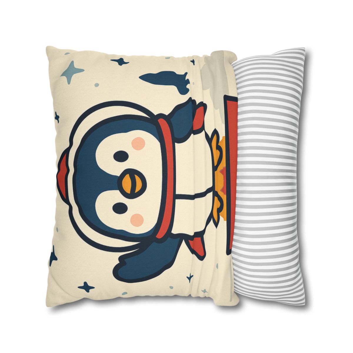 Rocket-Pilot Penguin designer print pillow cases