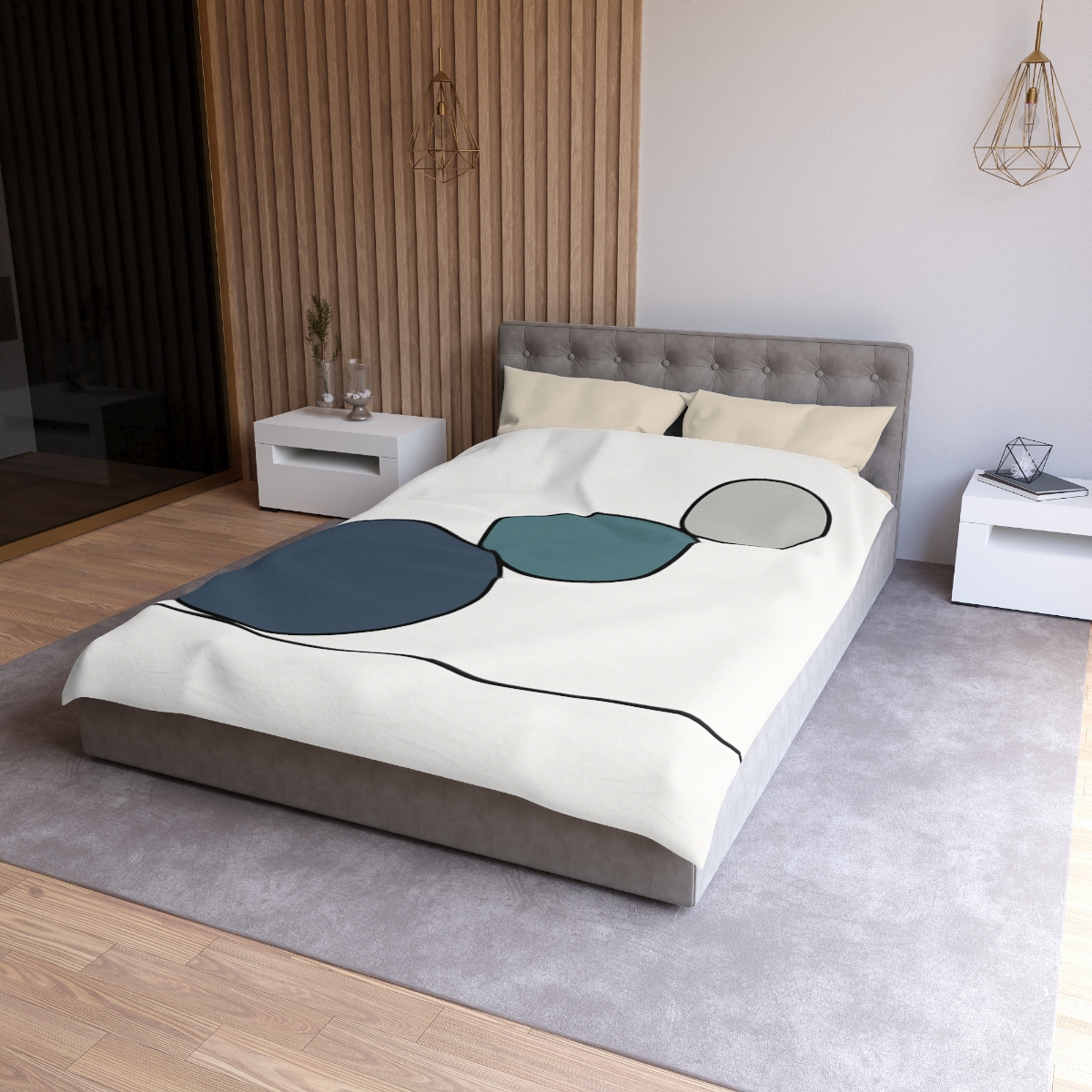 Staggered Circle Trio custom duvets