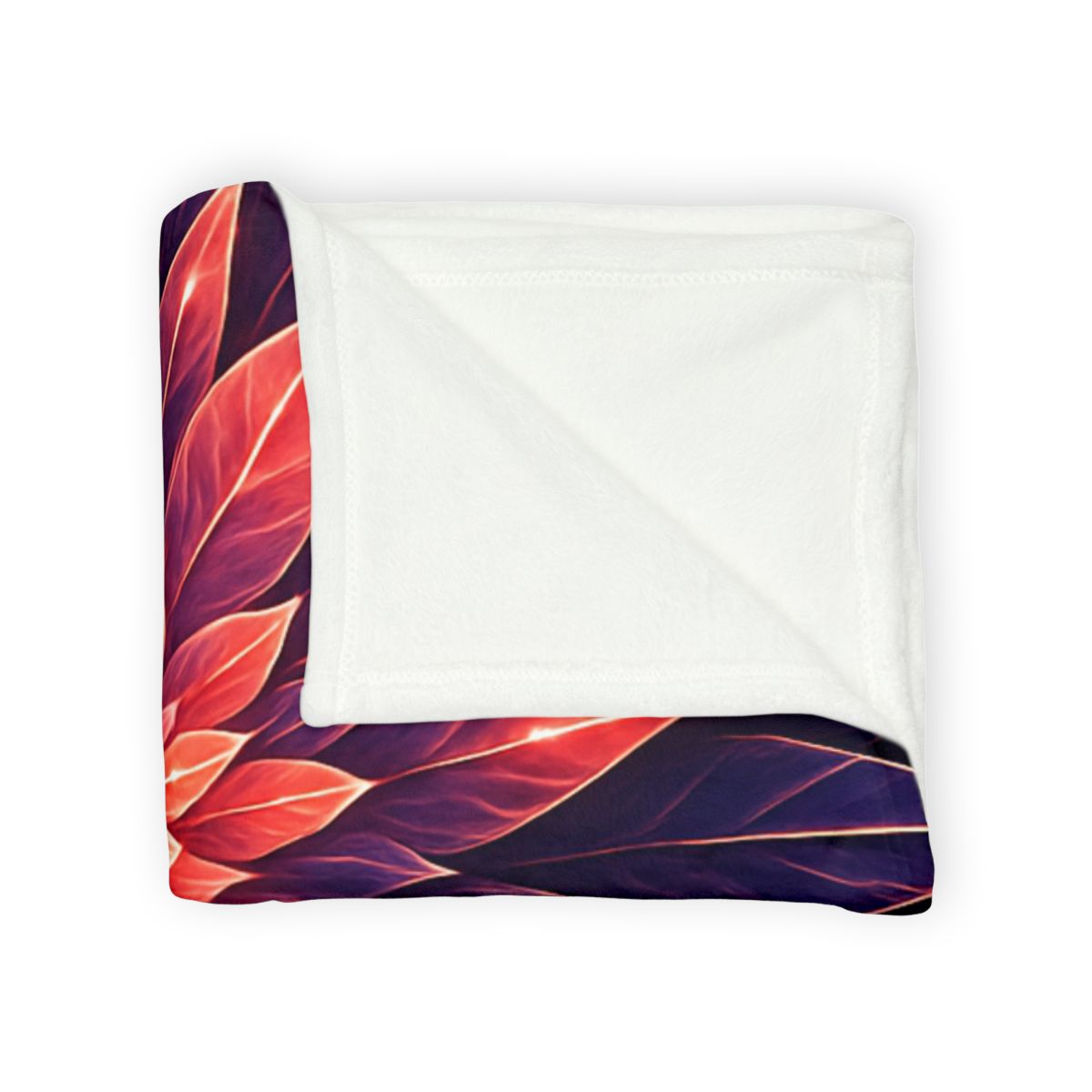 Cosmic Bloom Fractal soft fleece blankets