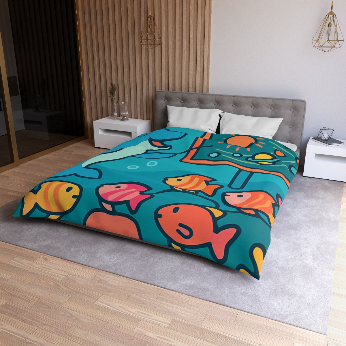 Cosmic Coral Reef Classroom trendy bedroom duvets