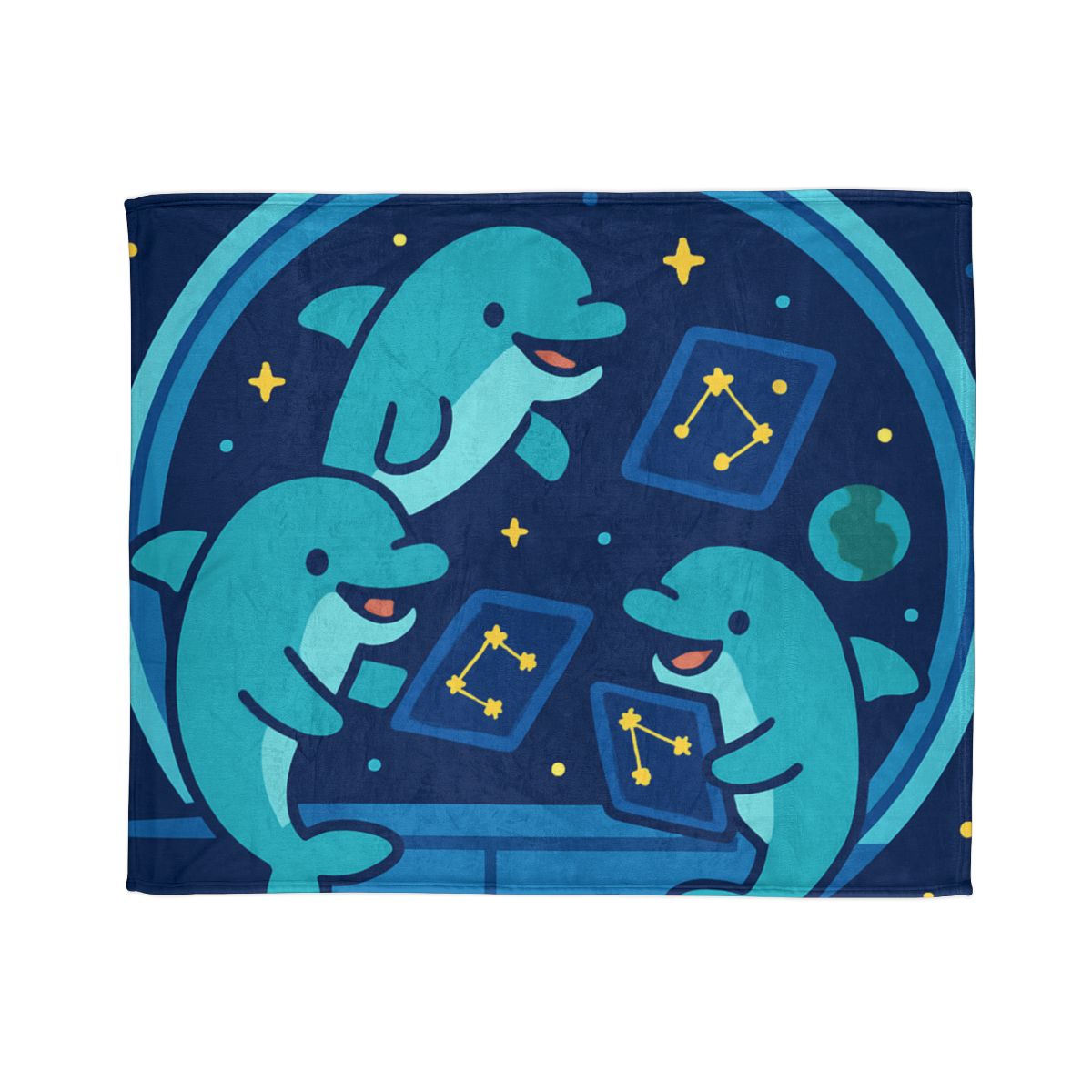 Cosmic Dolphin Classroom designer printed blankets