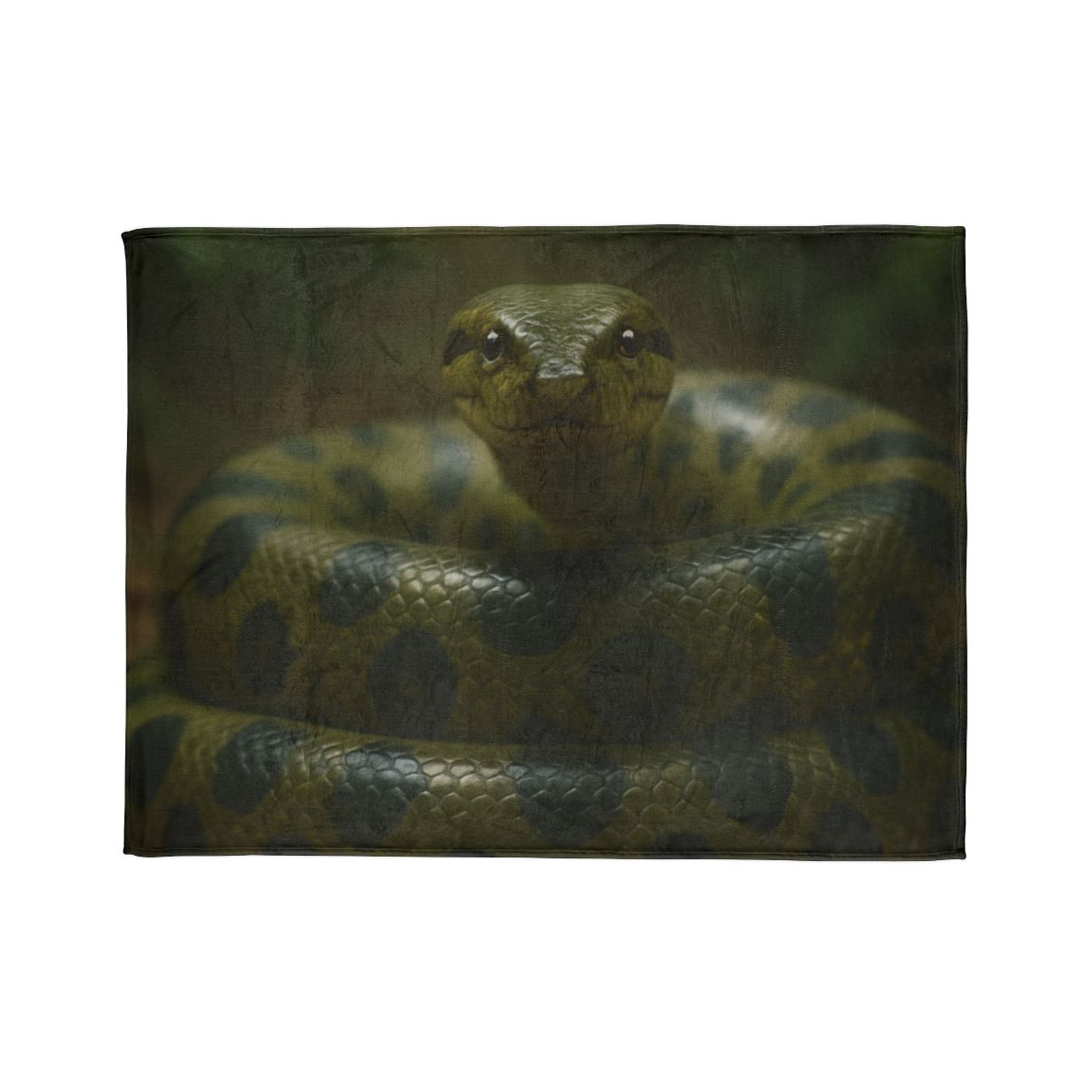 Starlit Coil Green Anaconda decorative home blankets