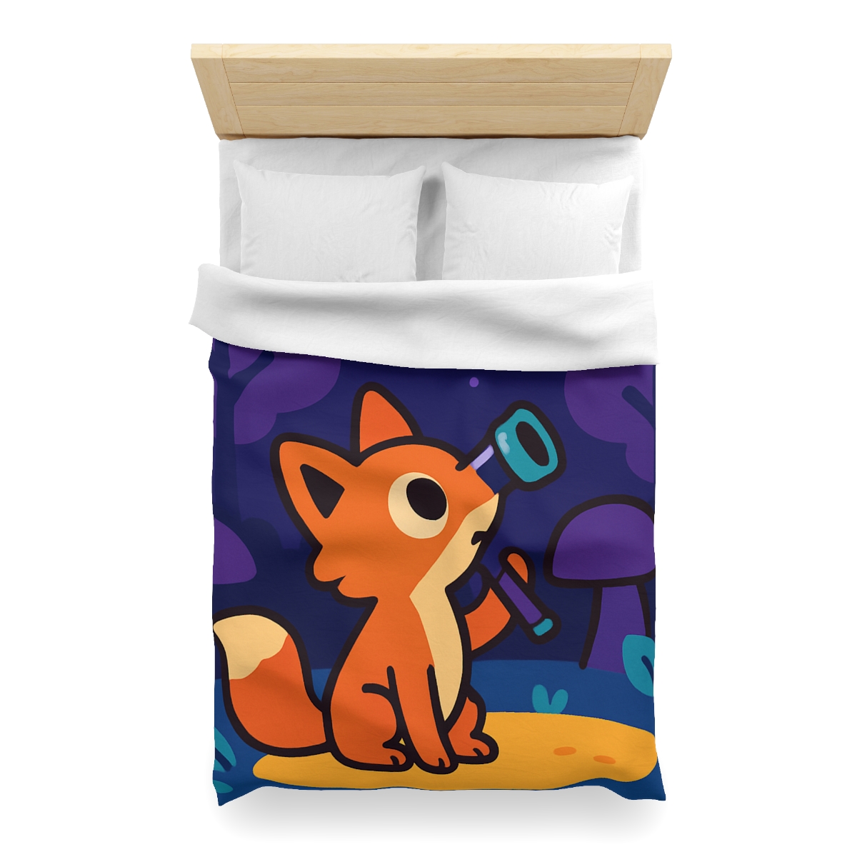 Nebula Forest Fox designer printed duvets