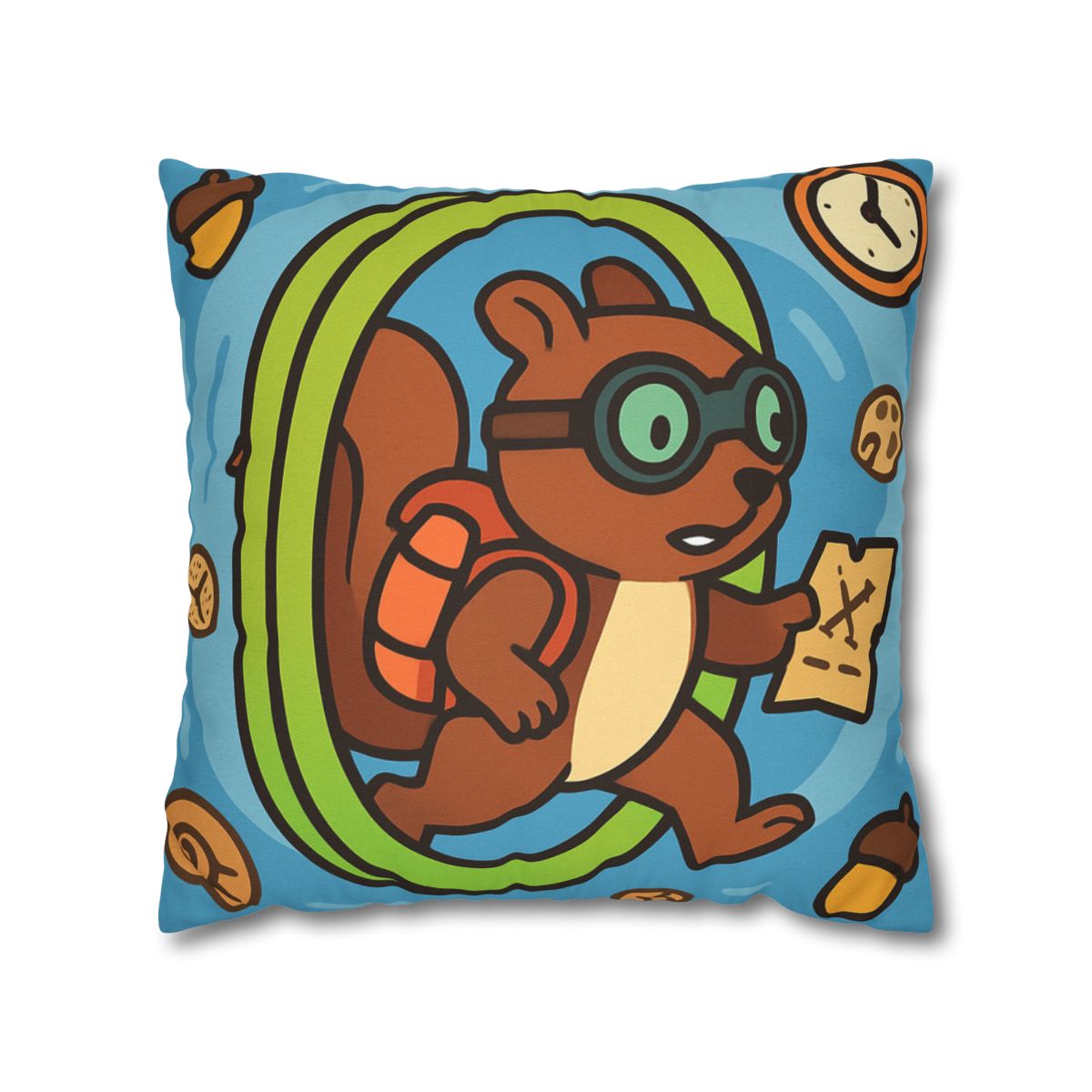 Time-Traveling Squirrel Explorer comfortable bedding pillow covers
