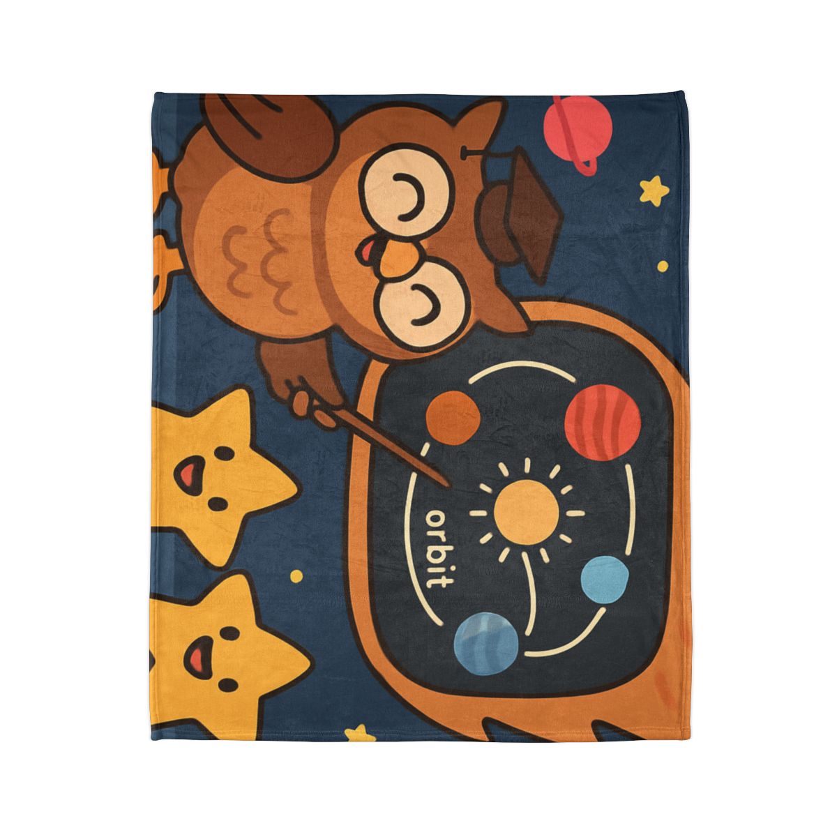 Comet Classroom Owl stylish throw blankets
