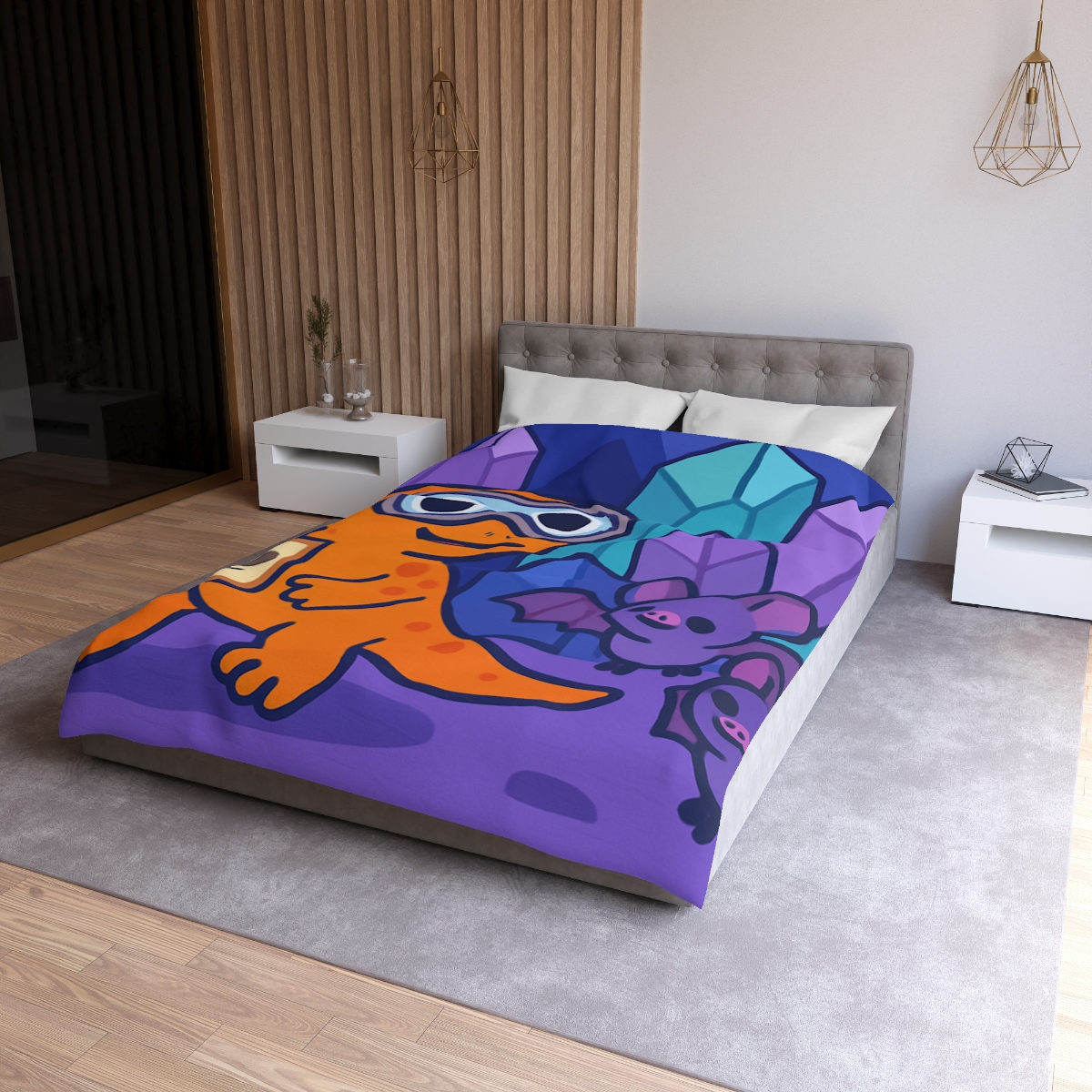 Crystal Cavern Salamander Science Team trendy bedroom duvets