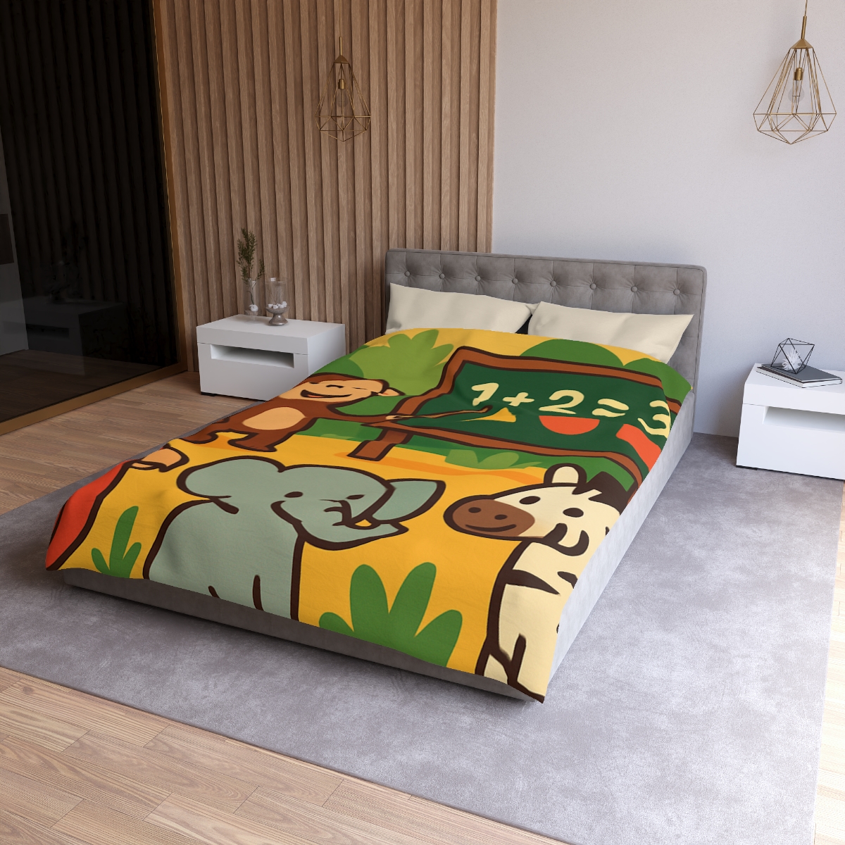 Jungle Math With Monkey And Friends soft comforter duvets