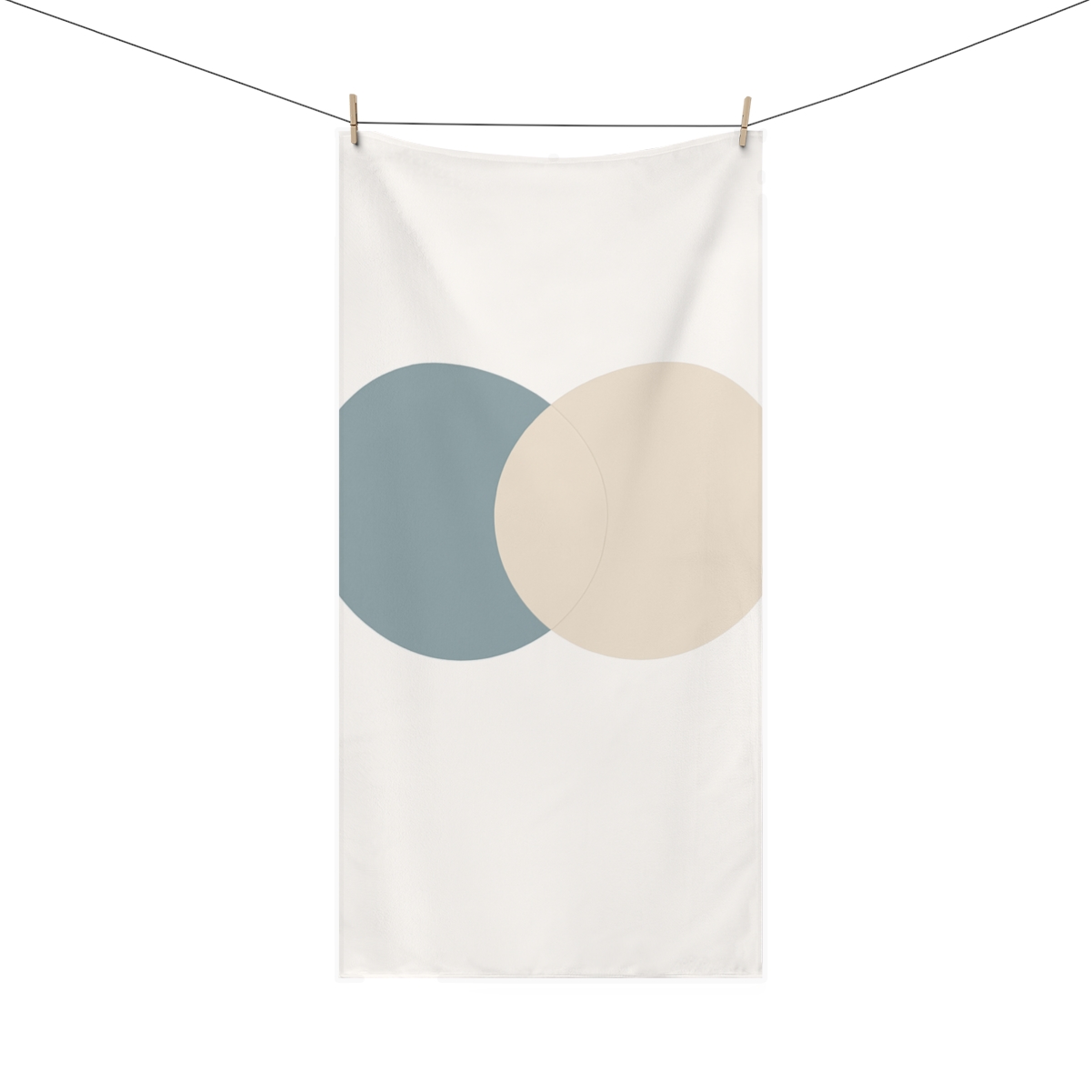 Balanced Duo Of Overlapping Circles stylish beach towels