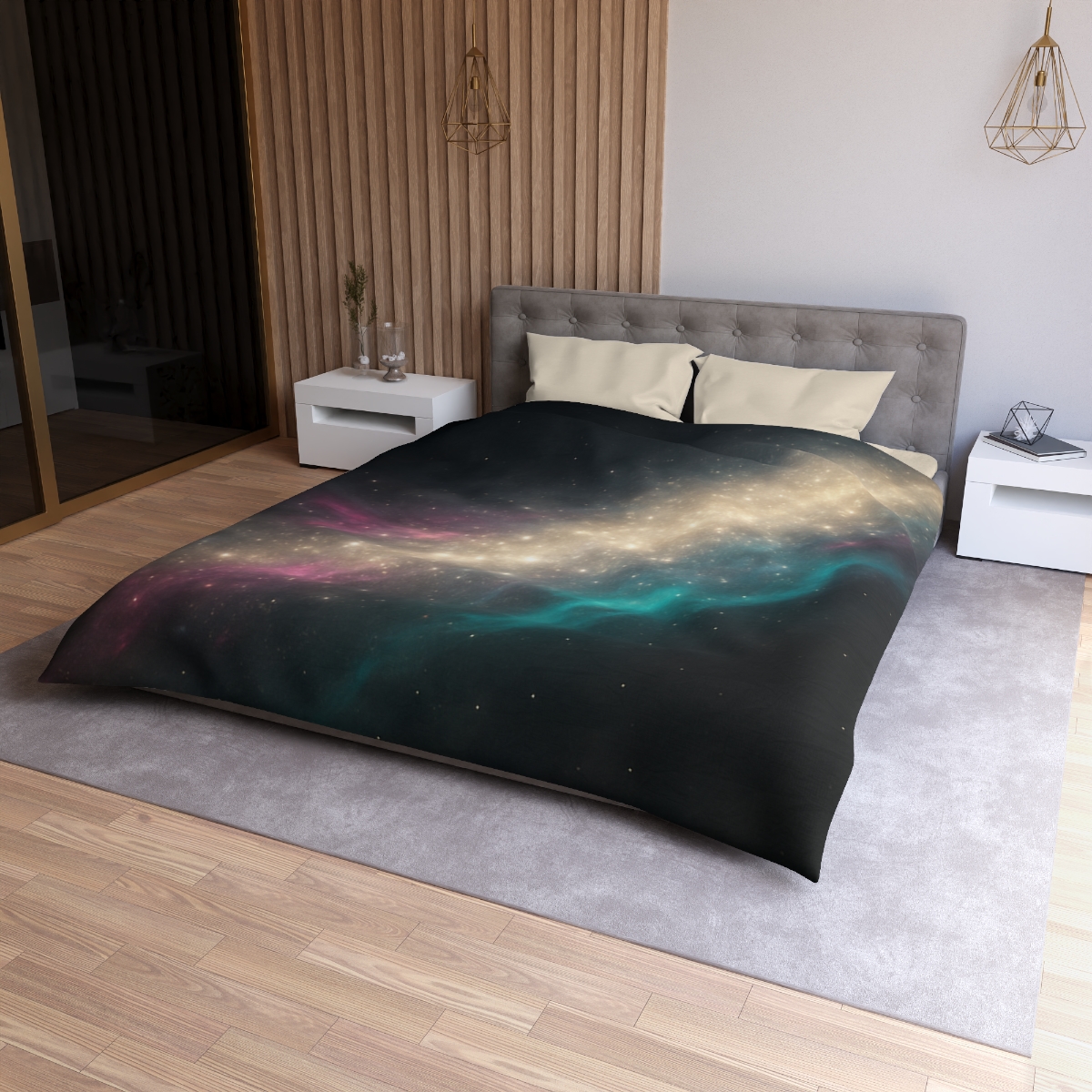 Radiant Flux Starstream personalized bedding duvets