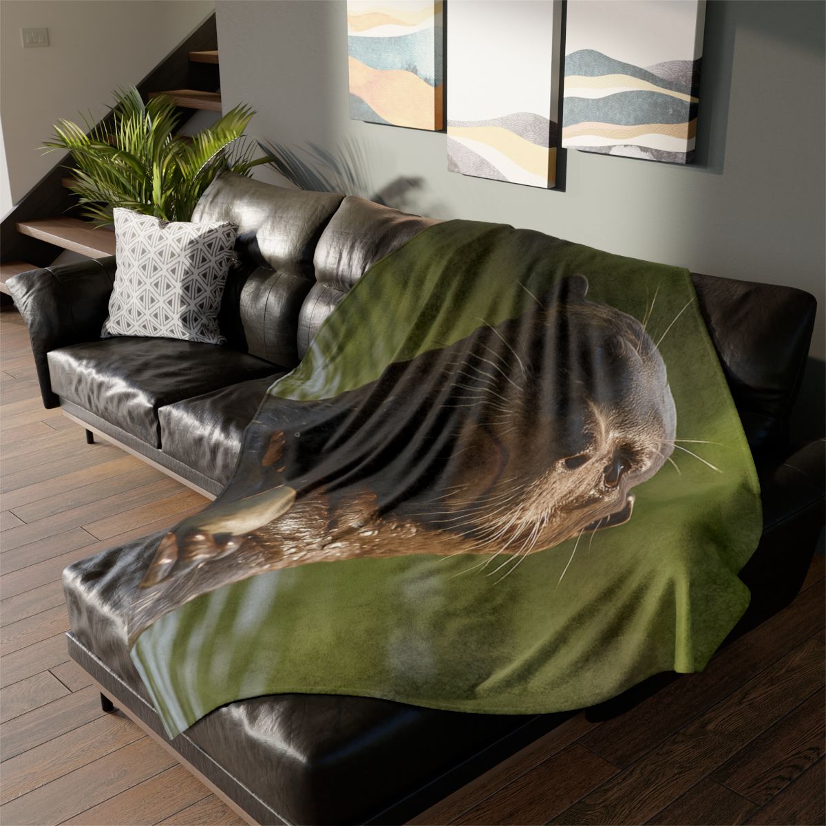 River Drift Giant Otter trendy patterned blankets