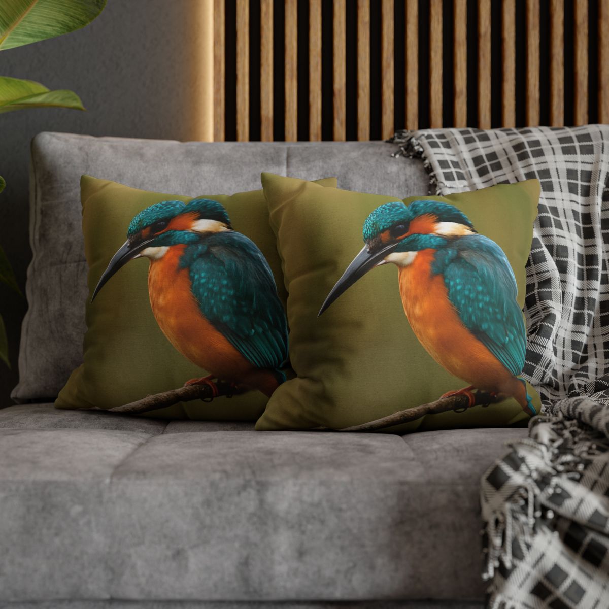 Azure Flash Kingfisher personalized pillow covers
