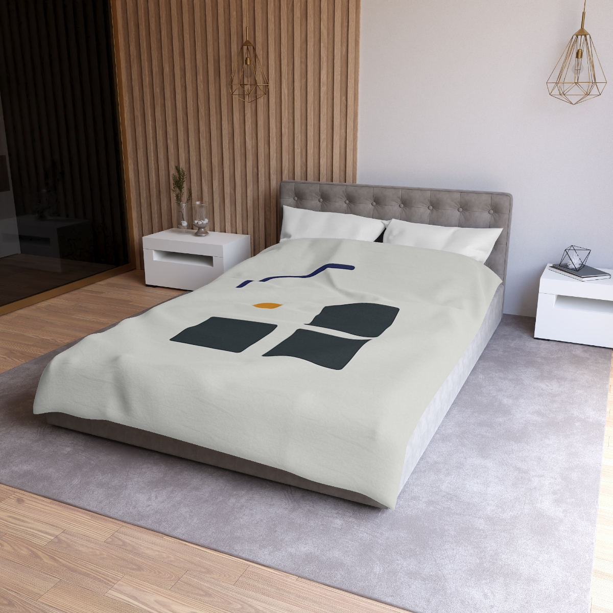 Missing Cell Grid With Offset Arc personalized bedding duvets