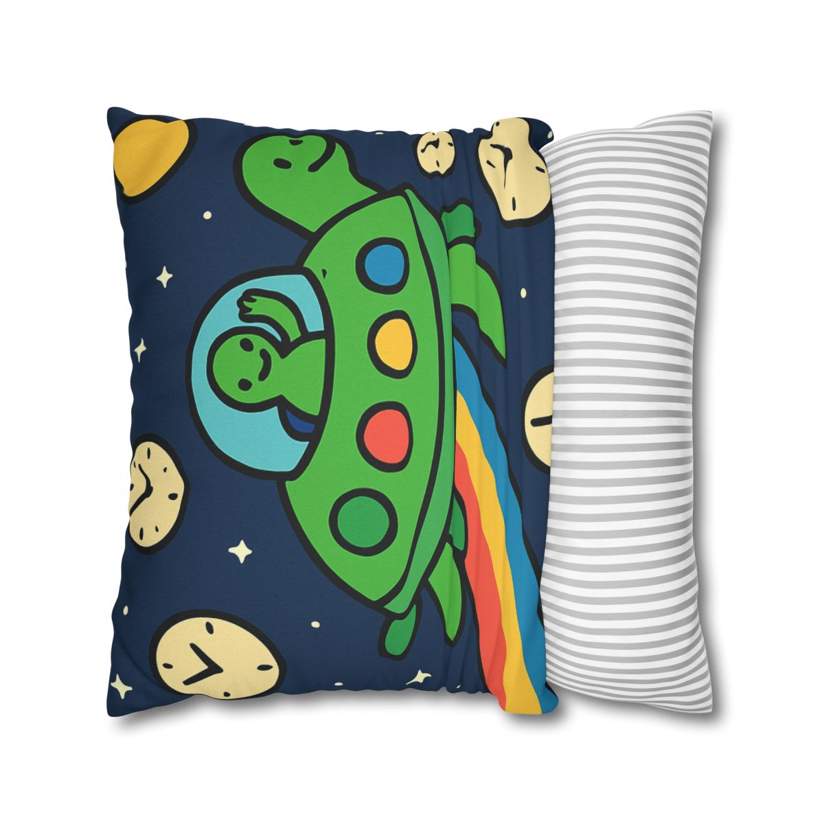 Time Traveling Turtle Spaceship stylish decorative pillowcases