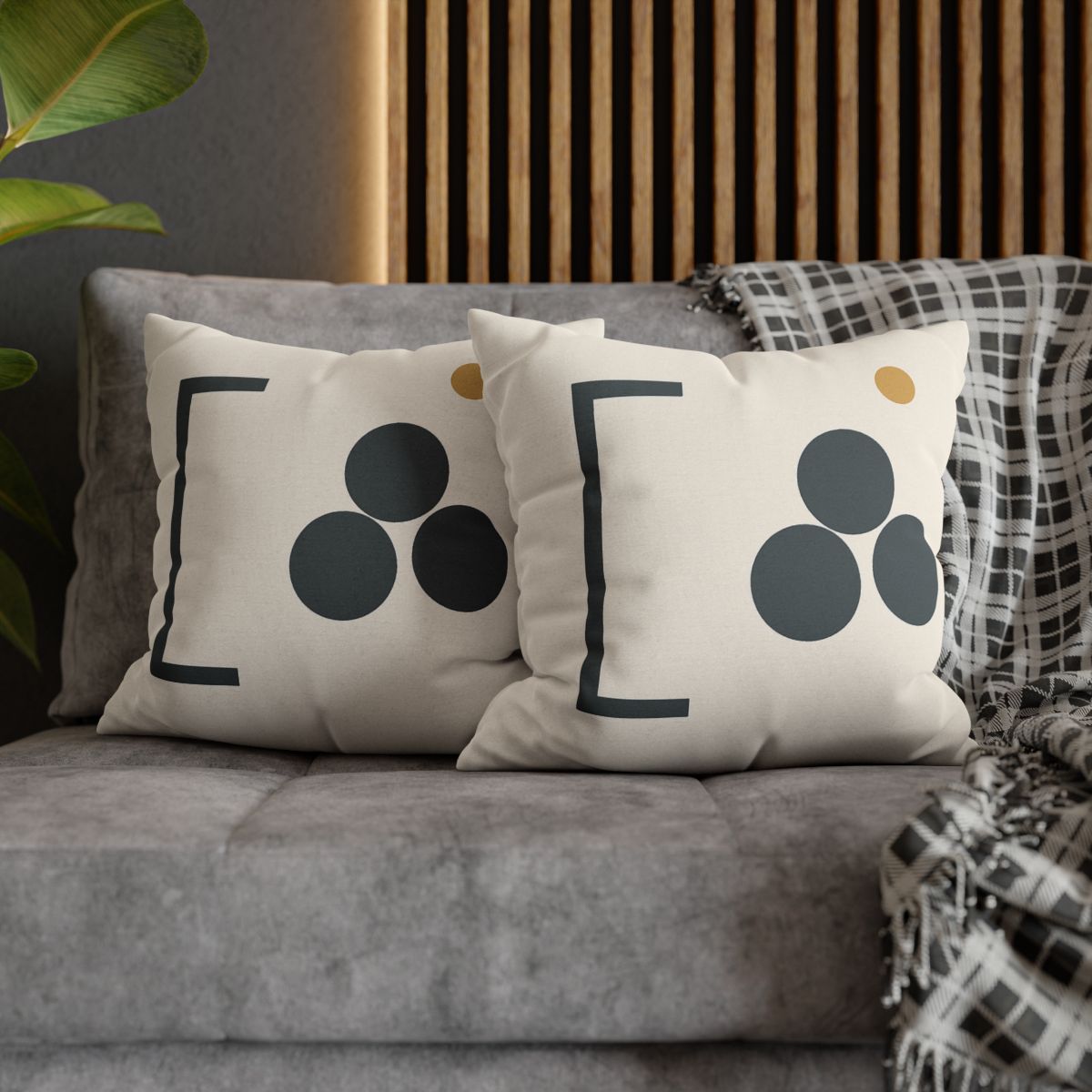 Diagonal Bracket And Three Circle Cluster custom pillow cases
