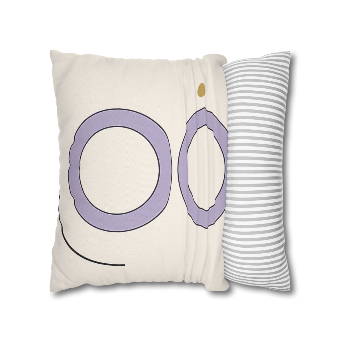 Arc Corner With Paired Rings personalized pillow covers