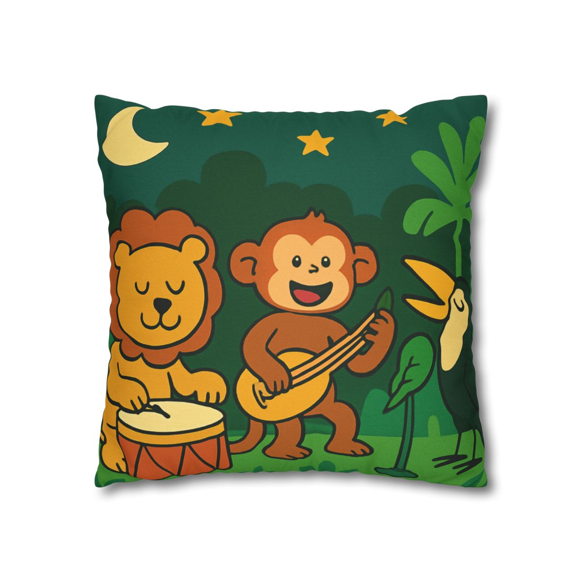 Moonlight Jungle Orchestra designer print pillow cases