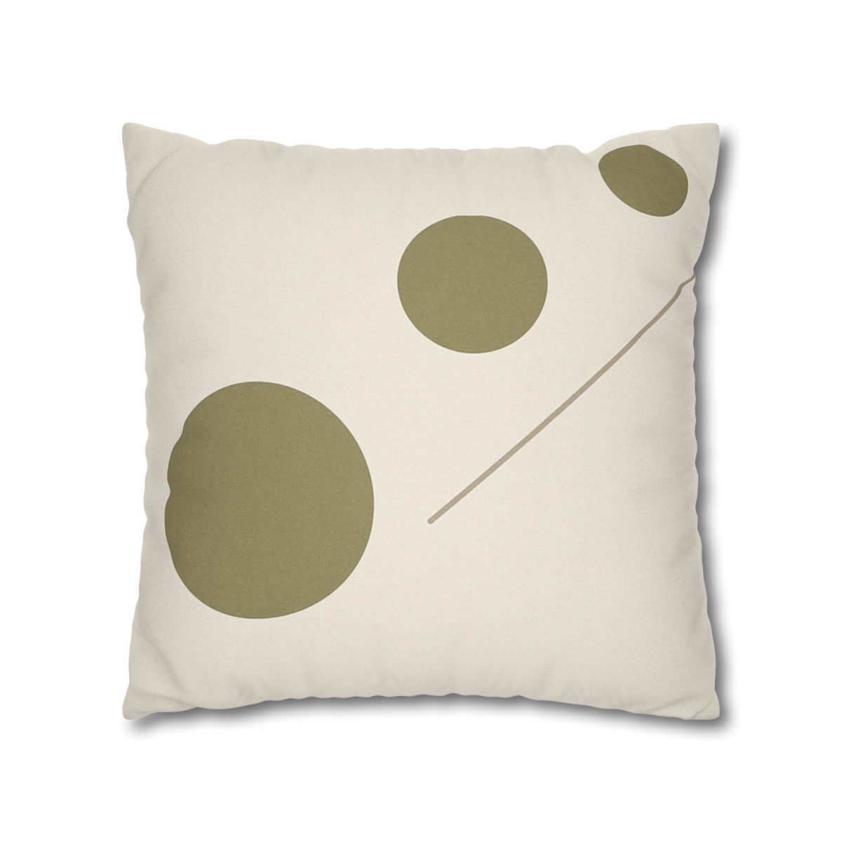 Triad Of Circles With Open Line soft cotton pillow cases