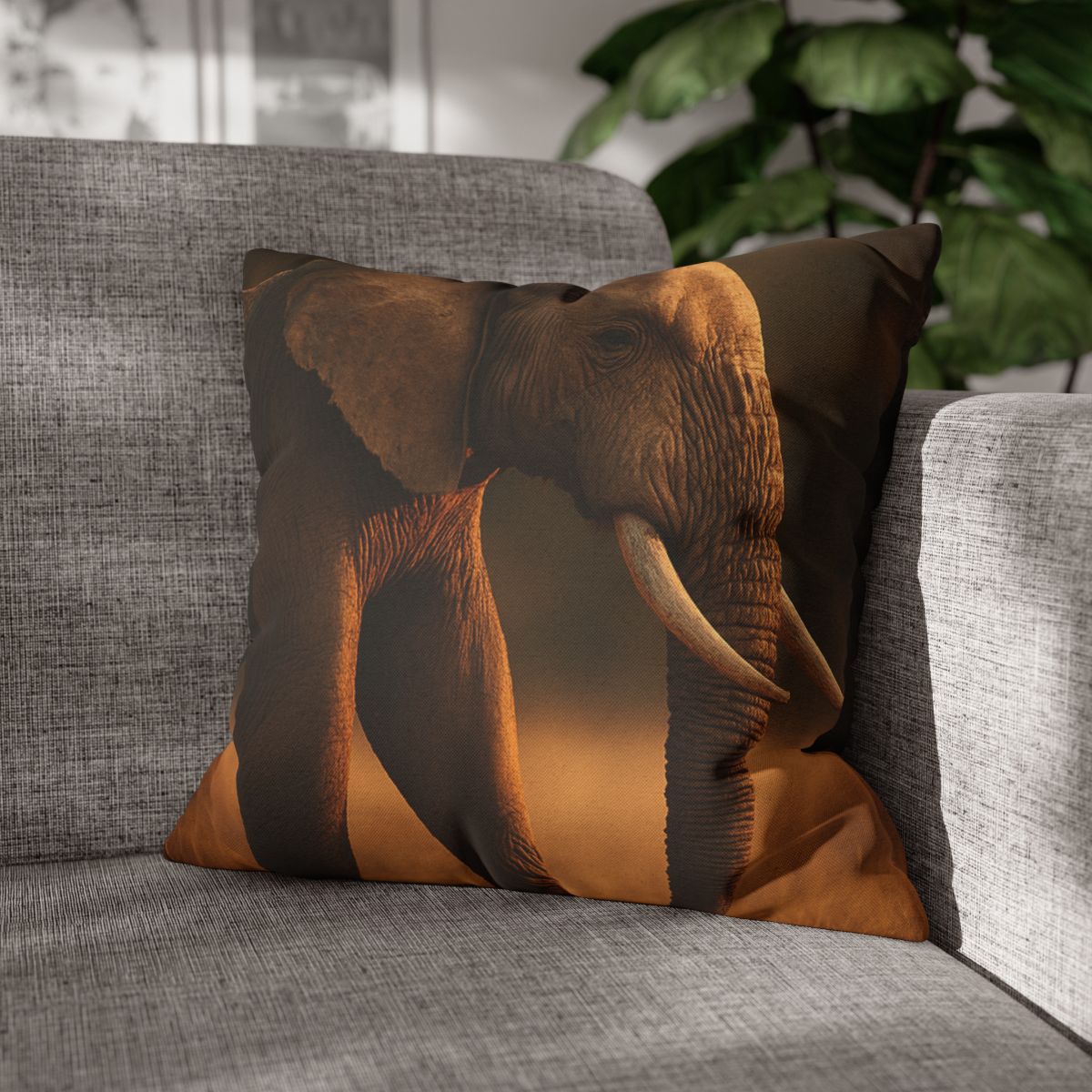 Savannah Sentinel Elephant designer print pillow cases