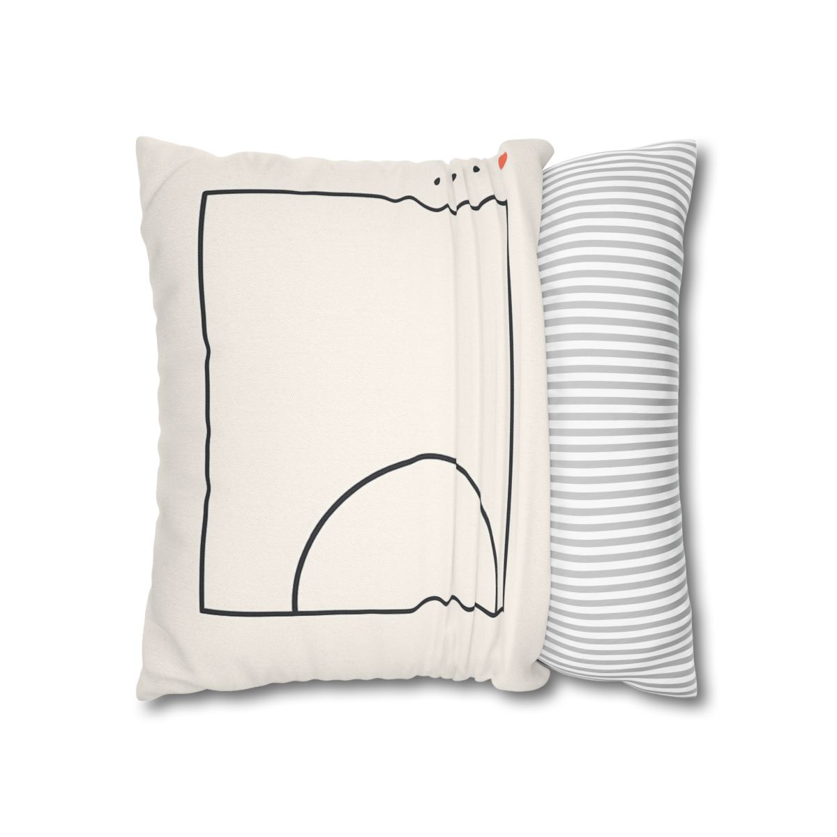 Open Frame With Offset Arc designer print pillow cases