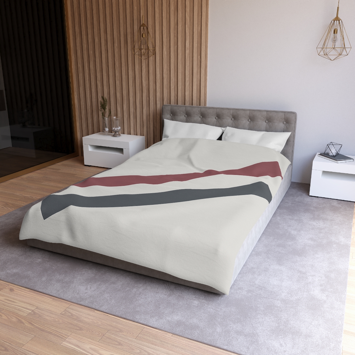 Diagonal Bar Pair duvets for gifts