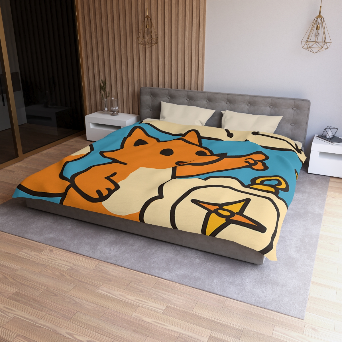 Sky Map Fox And The Cloud Compass stylish duvet covers