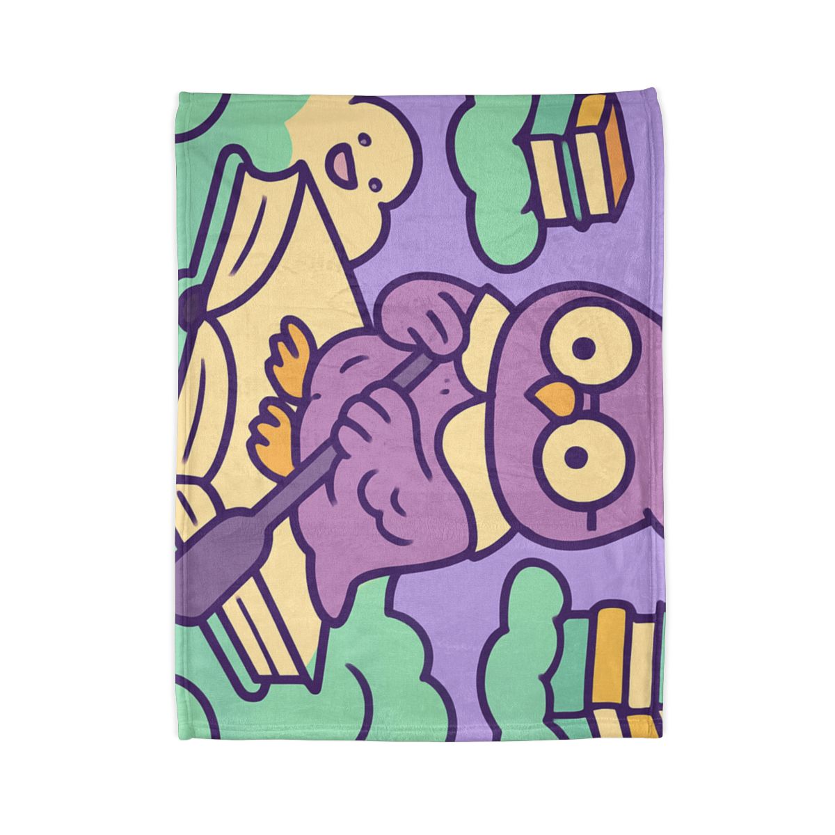 Cloud Library Owl Boat designer printed blankets