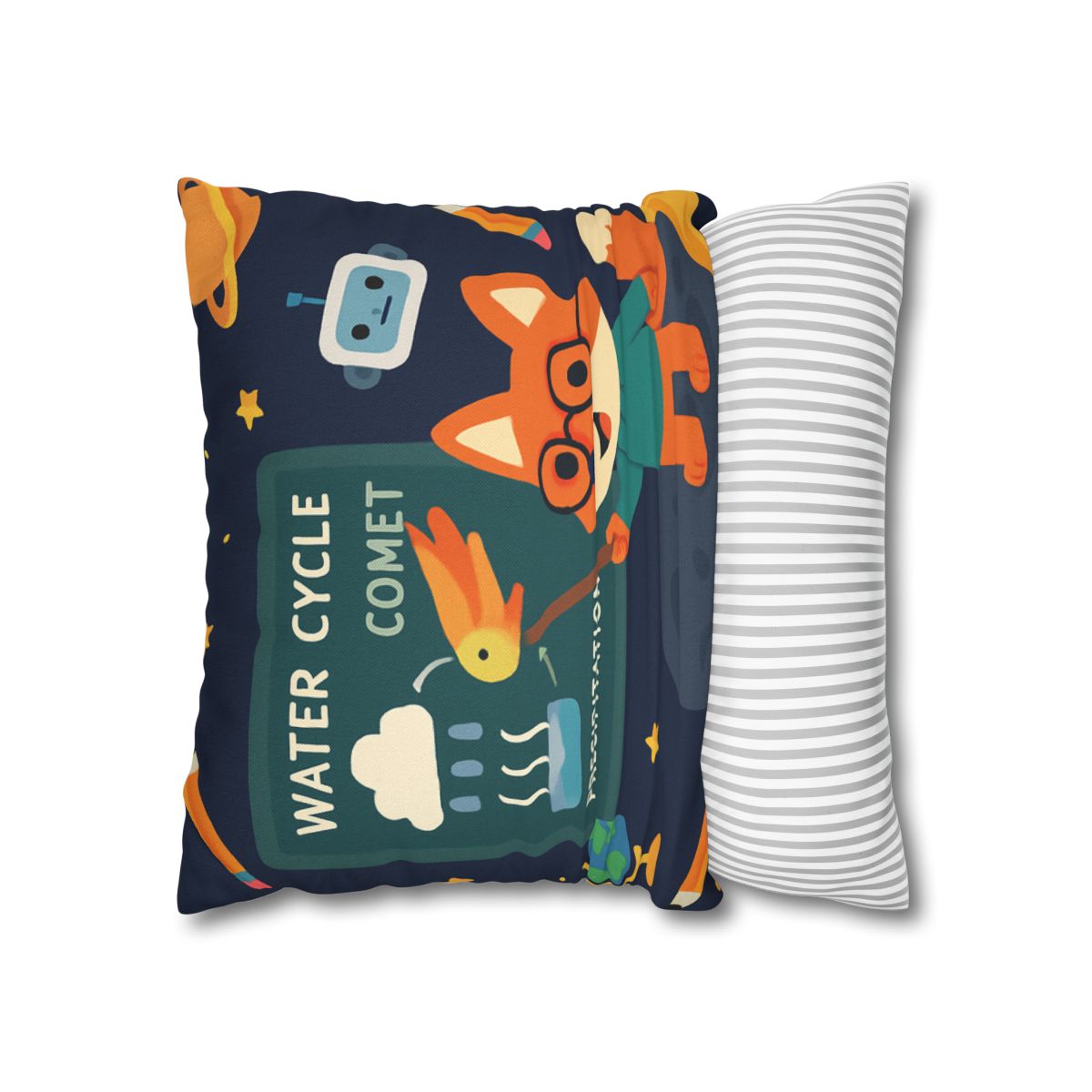Comet Classroom With Professor Fox soft cotton pillow cases